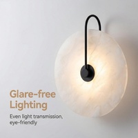 Applique murale LED nordique espagnole transfrontalière en marbre et fer, température de couleur 2700K-4100K, garantie 3 ans pour salon