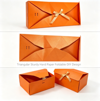 Boîte cadeau triangulaire avec ruban, impression personnalisée pour mariage, anniversaire, baby shower, emballage de bonbons et de cadeaux