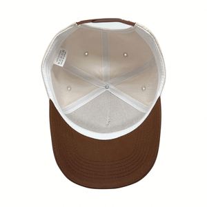 Casquettes de baseball unisexes entièrement personnalisées en gros, 5 panneaux, brodées, en tissu de coton, taille ajustable, bicolores, pour le sport - Product Image 6