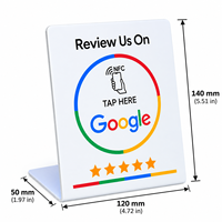 Support de table NFC en PVC avec code QR pour avis clients – Affichage de code QR à une touche pour table de café