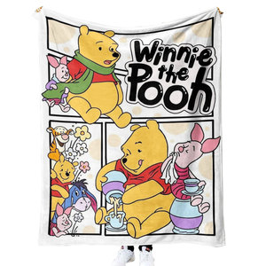 New Phong Cách Anime Dễ Thương Gấu Phim Hoạt Hình Sang Trọng Chăn Tùy Chỉnh Mềm Lông Cừu Nhà Du Lịch Mặc Chăn Cho Trẻ Em Và Sinh Viên - Product Image 2