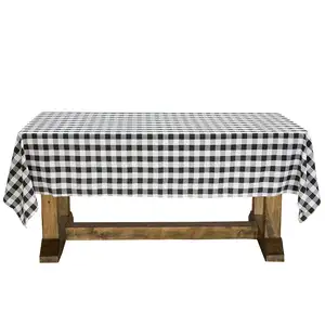 Waterproof Plastic Tablecloth Waterproof Plastic Table Cover With Custom Design For Decoration Rectangle Tablecloth PE Square Modern Floral Plain Dyed KS Hiqh