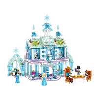 Zegao Blok Bangunan Kota Bintang Kastil, 1000 Buah Mainan Blok Bangunan Permainan Terhubung untuk Anak-anak