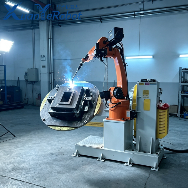 PLC Servo Electric Robotic Welding Workstation Precision Rolling Mill Gearbox Parts Complete Welding Solution Robot Arm