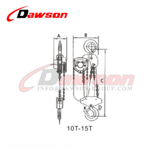 DAWSON DSVR 360 °   Polipasto Manual de Cadena con Cadena Giratoria - Product Image 4