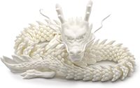 Modèle de dragon chinois 3D extra large de 80 cm Jinccai - Jouet de dragon en plastique réaliste pour la décoration de la maison, âges de 5 à 7 ans