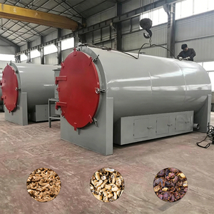 Horno de Carbonización Horizontal de Ahorro Energético con Sistema de Reutilización de Gases de Combustión para Pirólisis de Biomasa, Certificado CE - Product Image 1