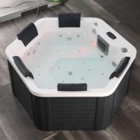 Spa de luxe pour jardin, pour 6 adultes, avec éclairage LED ambiant et bain de massage, adapté aux suites d'hôtel, aux maisons conteneurs et aux villas