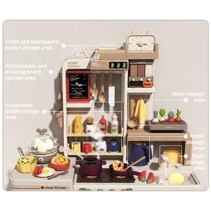 Ensemble de <span class=keywords><strong>cuisine</strong></span> pour enfants de 93 cm, jouets alimentaires pour filles européennes, jeu de simulation, grande <span class=keywords><strong>cuisine</strong></span> pour enfants <span class=keywords><strong>avec</strong></span> son et lumière, pulvérisation - Product Image 4