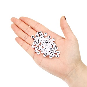 Perles en résine plastique blanches, 26 lettres de l'alphabet, perles en vrac pour collier DIY, chaîne de téléphone, fournitures artisanales, petite taille - Product Image 2