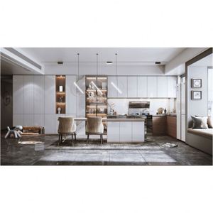 Armoires personnalisées, îlot, design modulaire, laque noire ou finition, luxe moderne, armoires de cuisine modernes en érable - Product Image 3