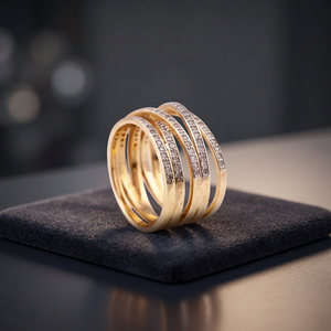 แหวนทองคำขาว 18K ประดับพลอยรูปทรงคลาสสิค รุ่น R-9025 ยี่ห้อ Bella Jewelry  แบบปรับขนาดได้ ประดับโรโดไลต์ สำหรับผู้หญิง เหมาะสำหรับงานปาร์ตี้ ผลิตในประเทศไทย - Product Image 3