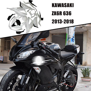 Personnalisation sur mesure - Carénages de moto ABS non peints pour Kawasaki NINJA <span class=keywords><strong>ZX6R</strong></span> <span class=keywords><strong>636</strong></span> <span class=keywords><strong>2013</strong></span> 2014 2015 2016 2017 2018 (21 pièces) - Product Image 5