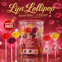 Sucettes colorées brillantes au goût de fruits, bonbons durs en bâtonnets, service personnalisé pour les magasins de détail