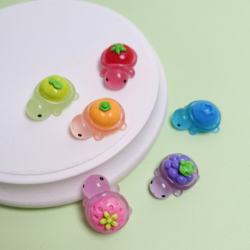 100pcs 3D Luminous Fruit Turtles for