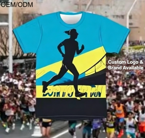 Maglietta da Corsa Personalizzata OEM ODM, Asciugatura Rapida, Stampa Integrale, T-Shirt Sportiva per Maratona, Logo Personalizzato, Uniforme da Gara in Sublimazione - Product Image 4