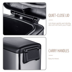 Conteneur de stockage d'aliments pour animaux de compagnie en acier inoxydable portable, étanche, hermétique, résistant à l'humidité, avec 4 roues - Product Image 3