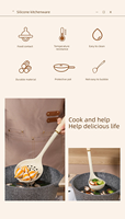 5 pièces nouveaux accessoires de cuisine en Silicone ustensiles en Silicone alimentaire résistant à la chaleur ensemble de spatule de cuisson pour un usage domestique