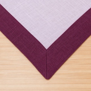 Serviettes et sets de table carrés en lin, double épaisseur, bordure enveloppée en coton/lin/ toile, pour mariages et dîners. - Product Image 2