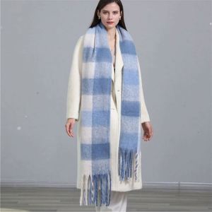 Écharpe de luxe pour femmes, hiver 2022, cachemire, motifs à carreaux, châles et écharpes en acrylique - Product Image 1