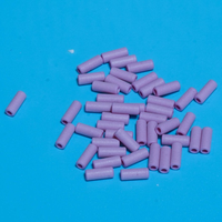 Tube en céramique d'alumine rose à faible perte, personnalisé, manchon en céramique creux pour l'isolation des emballages de semi-conducteurs RF et micro-ondes