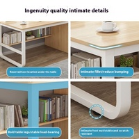 Bureau Informatique Modulable Simple avec Tiroir pour Bureau à Domicile Table d'Écriture pour Étudiant Meuble de Rangement de Chambre Style Panneau de Bois