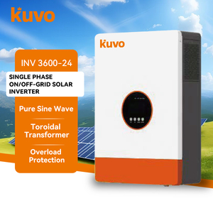 Kuvo Chất lượng cao 3600W 24V Single phase <span class=keywords><strong>Wifi</strong></span> On/Off lưới năng lượng mặt trời biến tần DC AC lai tinh khiết Sine Wave Inverter Đối với trang chủ sử dụng - Product Image 1