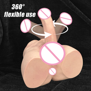 Muñeca Sexual Realista de Torso Masculino - Diseño de Medio Cuerpo de Silicona Suave con Dildo Grande Incorporado, Juguete de Placer de Cuerpo Completo para Mujeres - Product Image 3