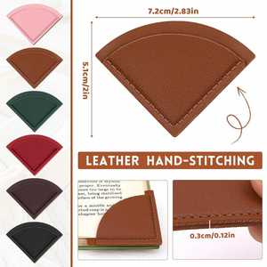 Fan-shaped <b>Bookmarks</b> PU Leather <b>Bookmark</b> Holder Colorful Books Corners Protectors Promotional <b>Bookmarks</b> <b>Gifts</b> - Product Image 4