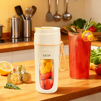 Mélangeur presse-agrumes portable de 340ml Mini mélangeur électrique multifonctionnel autonettoyant pour fruits et légumes avec source d'alimentation USB
