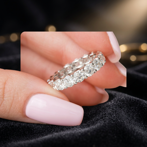 Bague de fiançailles classique en or blanc 18 carats avec diamant naturel certifié IGI, alliance de mariage, bijoux de luxe pour femmes - Product Image 1