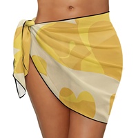 Chemisier court en mousseline de soie pour femme, coupe cœur, imprimé floral camouflage, semi-transparent, sexy, tendance et polyvalent, idéal pour l'été