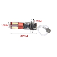 Ampoule H3 blanche 57 LED 3014 SMD pour feux de brouillard de voiture, feux de jour, feux de stationnement, ambre, rouge, bleu glacé