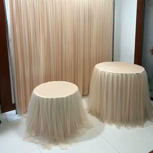Jupe de table <span class=keywords><strong>en</strong></span> tutu à double couche pour fête <span class=keywords><strong>en</strong></span> gros plinthe de table <span class=keywords><strong>en</strong></span> tulle moelleux pour décoration d'anniversaire de mariage-personnaliser la taille - Product Image 6