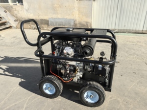 เครื่องฉีดน้ำแรงดันสูง 7200PSI 500 บาร์ 37 แรงม้า พร้อมปั๊ม AR 22 ลิตร/นาที อุปกรณ์กำจัดสนิมอุตสาหกรรม สภาพใหม่ กำจัดคราบสีและสนิม - Product Image 4