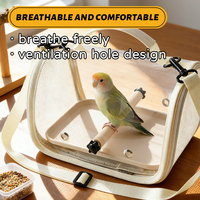 Cage à oiseaux portable pour perroquet avec fermeture éclair, grande cage à perroquet portable essentielle, légère et respirante