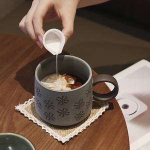 Modern Handmade Cartoon Design Stoneware Ceramic Mug Handle <b>Large</b> Capacity Business <b>Gift</b> Dishwasher Microwave Safe Customizable - Product Image 3