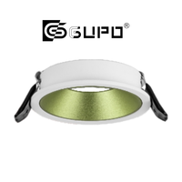 Cadre de downlight LED en aluminium anti-éblouissement encastré pour ampoules GU10 MR16, support de lampe blanc à bord étroit pour éclairage hôtelier