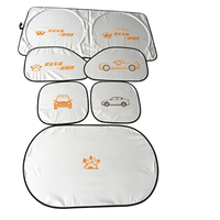 Ensemble de pare-soleil pliable universel pour voiture, 6 pièces, protection contre le soleil pour pare-brise et fenêtres de voiture