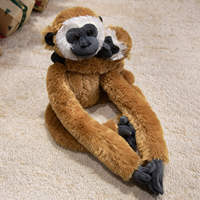 Jouets en peluche super doux pour bébé et maman, en coton PP, animaux en peluche détachables (négril, lémur, gorille) pour la décoration de la chambre d'enfant
