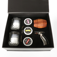 Juego de regalo de cóctel de whisky a la antigua, tapa de Rugby ahumada, caja de madera con Infusor de antorcha, herramienta de barra para entretenimiento