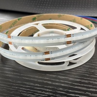 Bande LED COB RGB 576 LED/m 12V 24V 14W/M, CRI élevé Ra90, ruban lumineux flexible, PCB 10MM découpable pour salle de jeu et rétroéclairage TV