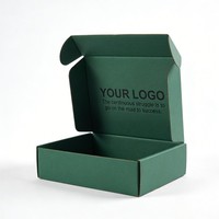 Boîtes vertes vintage personnalisées, boîtes d'expédition en carton ondulé, emballage pour vêtements et chaussures, boîte en papier pliable écologique pour cadeaux