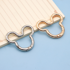 Phụ kiện chính nối Keychain hình dạng vòng chìa khóa sáng tạo phim hoạt hình đầy màu sắc kim loại chia vòng chìa khóa thép chia Nhẫn - Product Image 4