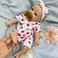 Realistische Vollsilikon 16-Zoll Reborn-Babypuppe mit Echtem Gefühl, Weichem Körper, Gewichtetem Baby-Moneca, Schnuller, Begleiter, Geschenk/Sammlerstück