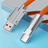 Hot New 120W Super Charge Rapide TPE Téléphones Mobiles Chargeur Câble En Alliage De Zinc Liquide Silicone Micro USB Type-C pour L'alimentation De La Caméra
