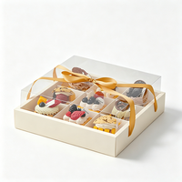 Boîtes à gâteaux transparentes personnalisées en gros avec couvercle transparent pour cupcakes aux fraises et boîtes à biscuits pour cadeaux de Noël