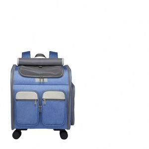 Usine BSCI, fabricant OEM, poussette pour chien à 4 roues amovibles approuvée par les compagnies aériennes, chariot pour chat en Oxford - Product Image 1