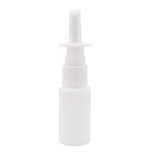 20ml HDPE Plastic Empty White Nasal Spray Pump Cylinder Spray Bottle