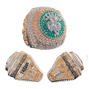 Bague de championnat des <span class=keywords><strong>Celtics</strong></span> 2024, détachable et magnifiquement sertie de strass, bijou fantaisie, collection commémorative pour les fans - Product Image 1